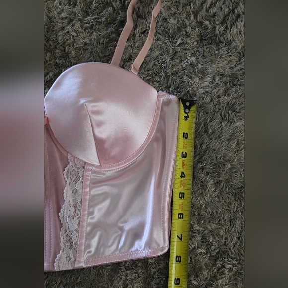 Sexy Powder Pink Lace Silky Soft Bustier - Picture 2 of 8